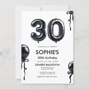30e anniversaire Trente anniversaire Invitation