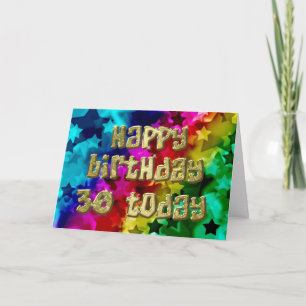 30e carte d'anniversaire Bright stars