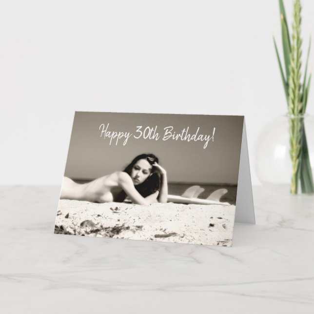 30e carte d'anniversaire pour célibataire (Devant)