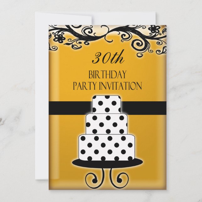 30e fête d'anniversaire Invitation personnalisée (Devant)