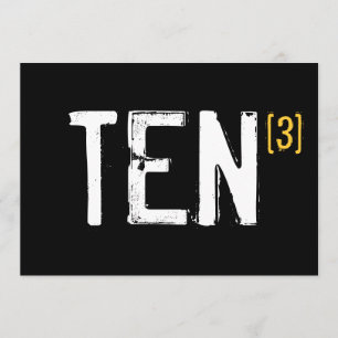 30ème anniversaire - invitation Dix x 3