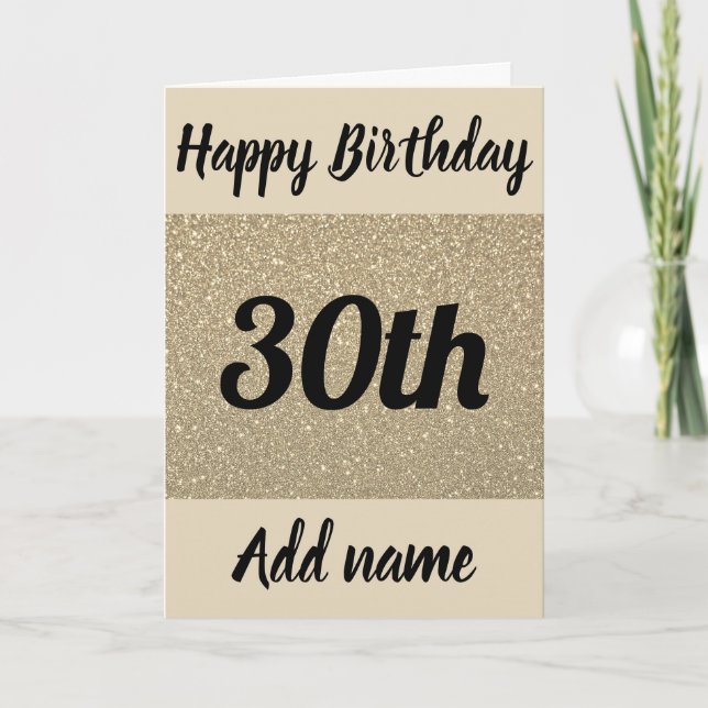 30ème carte d'anniversaire personnalisée par (Devant)