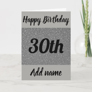 30ème carte d'anniversaire personnalisée par