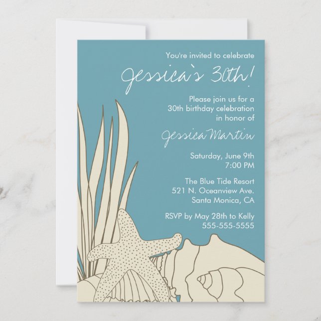 30ème Invitation de fête d'anniversaire avec le (Devant)