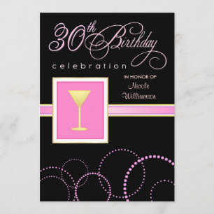 30ème Invitations de fête d'anniversaire - avec le