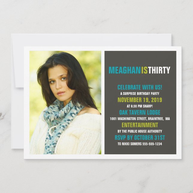 30ème Photo Invitation Anniversaire (Devant)