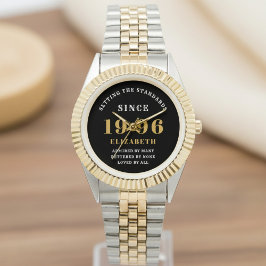 30th Birthday 1996 Elegant Black White Chic Armbanduhr