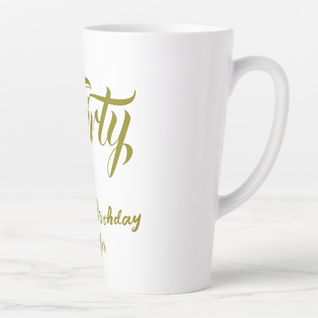 30th birthday add name date year gold template thi milchtasse (Rechts)
