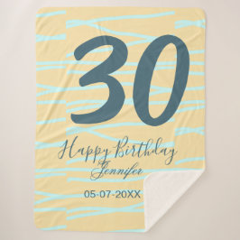 30th birthday add name date year yellow blue paste sherpadecke