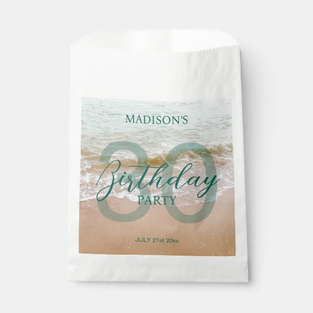 30th Birthday Beach Party Geschenktütchen (Vorderseite)