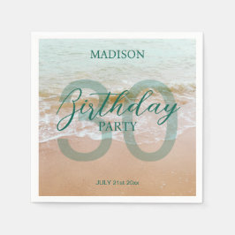 30th Birthday Beach Party Serviette