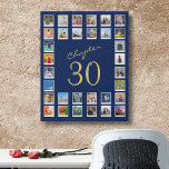30th Birthday Chapter 30 Family Photo Collage Künstlicher Leinwanddruck<br><div class="desc">Celebrate a special milestone with this luxurious blue and gold faux canvas print. Remember your favorite memories with the help of this stunning photo collage template, the perfect 30th birthday gift. Add your cherished photos and turn them into a timeless, elegant template that you can hang proudly for all to...</div>
