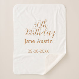 30th birthday copper brown simple stylish name dat sherpadecke