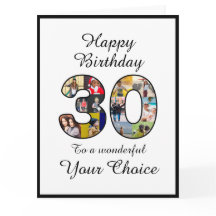 30th Birthday Party Happy 30 Modèle de texte photo