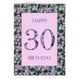 30th Birthday Purple Daisies