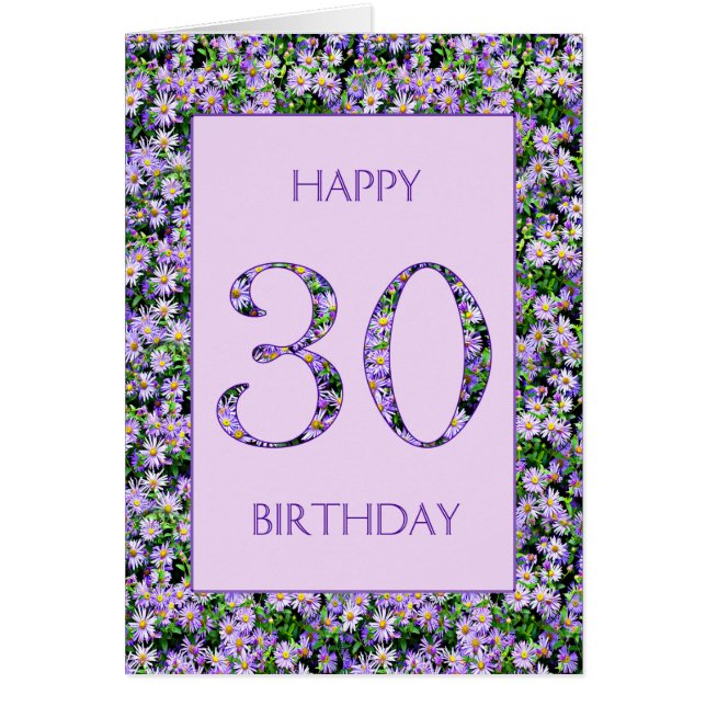 30th Birthday Purple Daisies (Vorne)