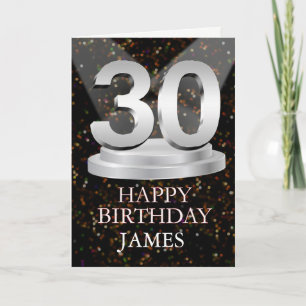 30th Birthday Spotlights Ajouter une carte de nom