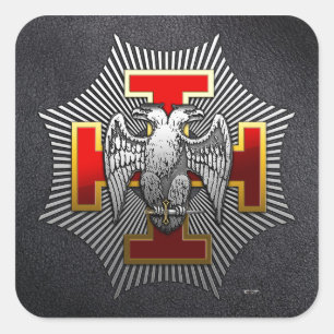 30th Degree: Knight Kadosh Quadratischer Aufkleber