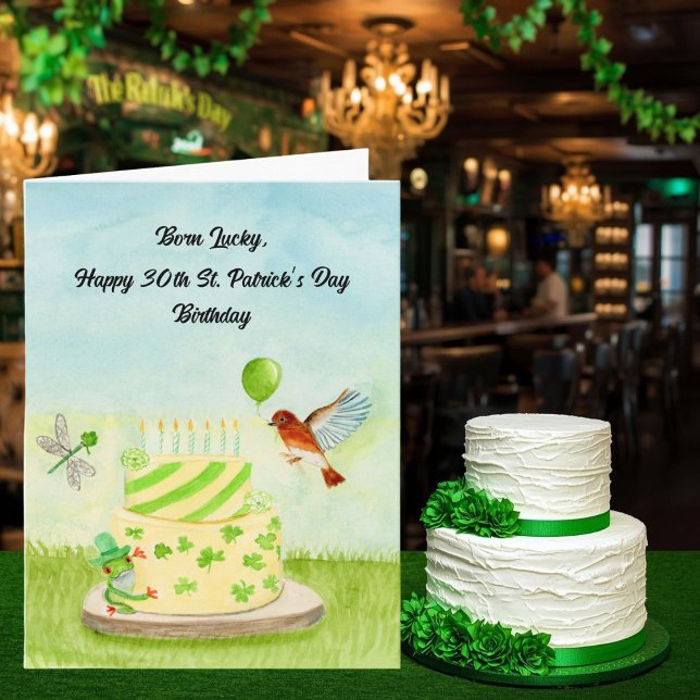 30th  Happy St Patricks Day Birthday Karte (Von Creator hochgeladen)