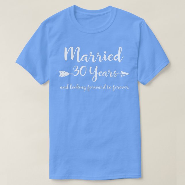 30th Wedding Anniversary Gift  for Him Her Couples T-Shirt (Design vorne)