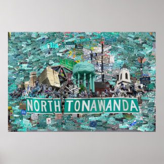30x20 Druck - Die Straßen von North Tonawanda NY Poster