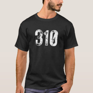 310 Area Code Los Angeles CA Mobiltelefonbereich T-Shirt