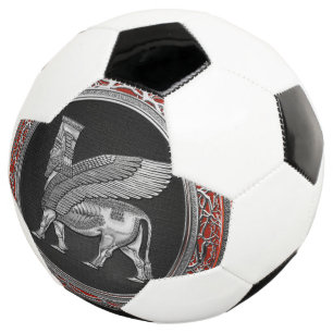 [310] Assyrian Winged Bull - Silver Lamassu Fußball