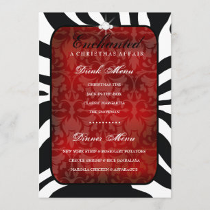 311 a enchanté le menu rouge de dîner/boissons