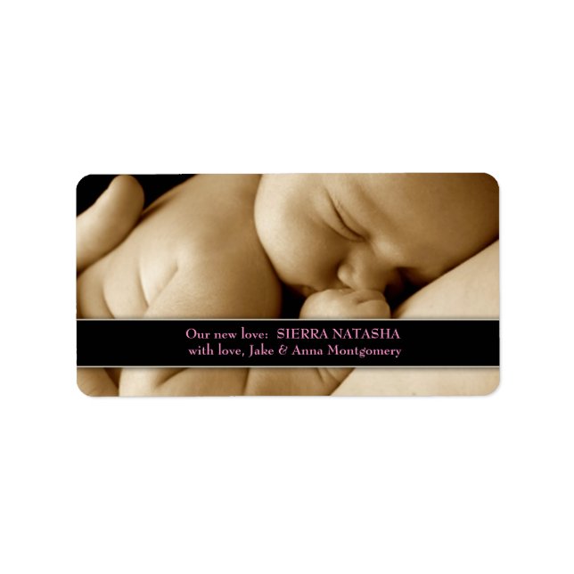 311-Anpassbare Babyadresse Adressaufkleber (Vorne)