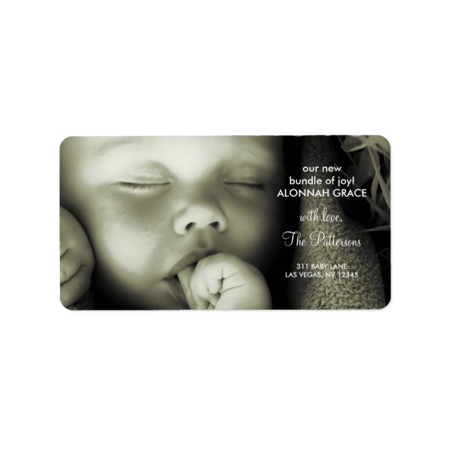 311-Anpassbare Babyadresse Adressaufkleber (Vorne)