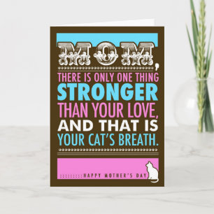 311 Bad Breath Mother's Day Funny Cat's Card Karte