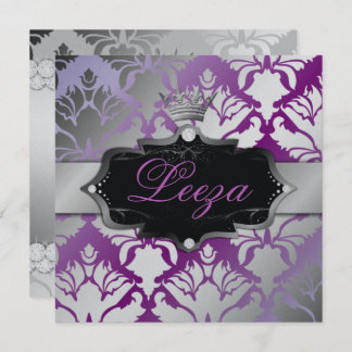 311-Barockprinzessin Metallic Einladung