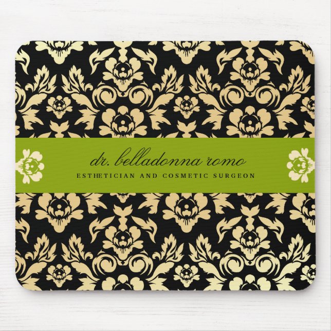 311-Belladonna Damast Limones Mousepad (Vorne)