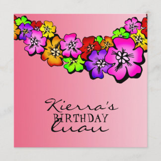 311-Blume-Dusche Lei Einladung| Passionsrosa Einladung