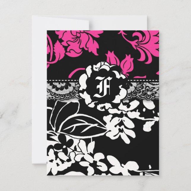 311 BLUME FLAUNT PINK INVITATION EINLADUNG (Vorderseite)