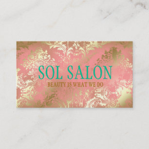 311 Boho Solenoid-Pfirsich-Wellness-Center, Salon Visitenkarte