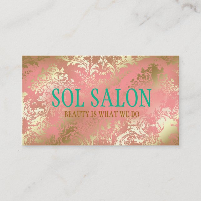 311 Boho Solenoid-Pfirsich-Wellness-Center, Salon Visitenkarte (Vorderseite)