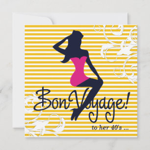 311-Bombshell Silhouette Nautical Theme Einladung