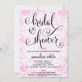 311 Brautparty-rosa Spitze-Duschen-Einladung Einladung
