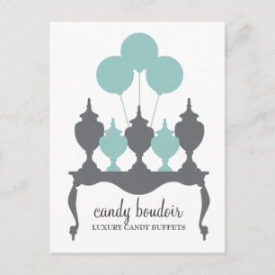 311 Candy Boudoir Rokoko Robin Egg Blue & Gray Pos Postkarte