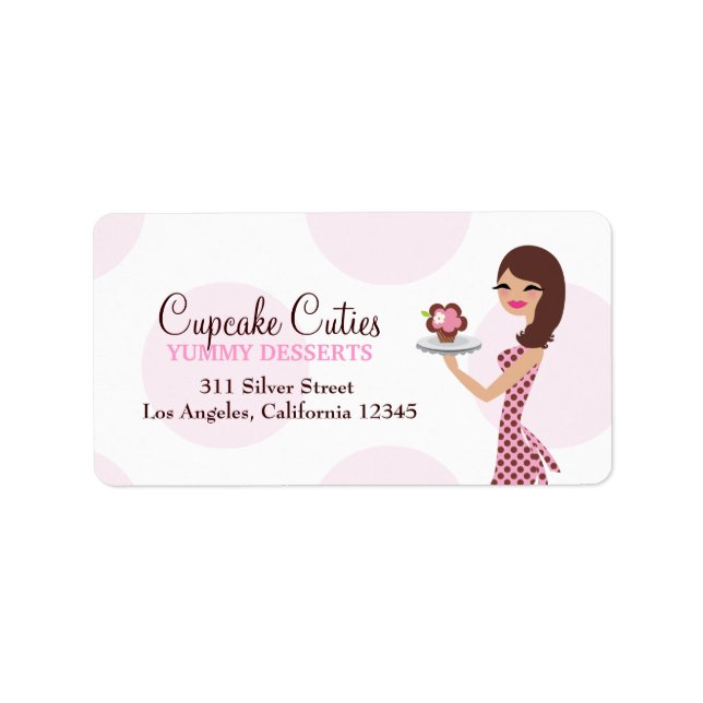 311 Carlie le Étiquette de adresse Cupcake Cutie (Devant)