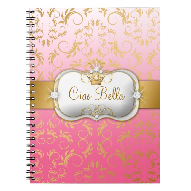311 Ciao Bella das goldene göttliche Rosa Notizblock (Vorderseite)