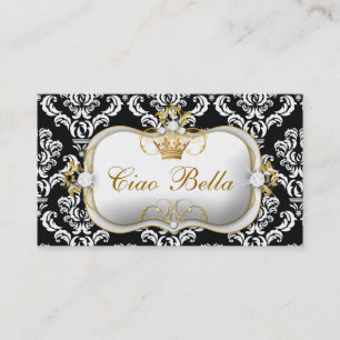 311 Ciao Bella eleganter Damast Visitenkarte