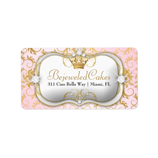 311 Ciao Bella Golden Divine Pink Adressaufkleber (Vorne)