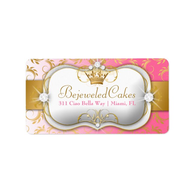 311 Ciao Bella Golden Divine Pink Fade Adressaufkleber (Vorne)