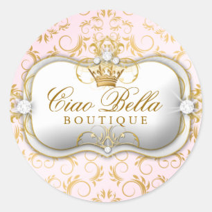 311 Ciao Bella Golden Divine Pink Runder Aufkleber