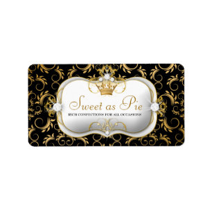 311-Ciao Bella Golden Divine Rich Schwarz Adressaufkleber