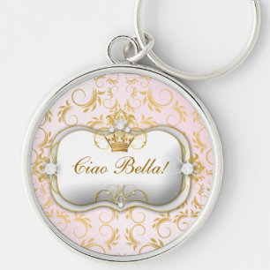 311 Ciao Bella goldenes göttliches Rosa Schlüsselanhänger