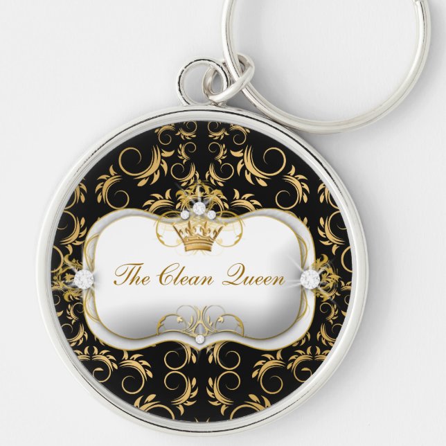 311 Ciao Bella goldenes göttliches Schwarzes Schlüsselanhänger (Vorne)