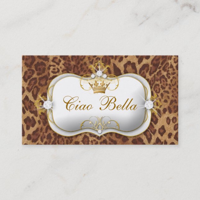 311 Ciao Bella Leopard Visitenkarte (Vorderseite)